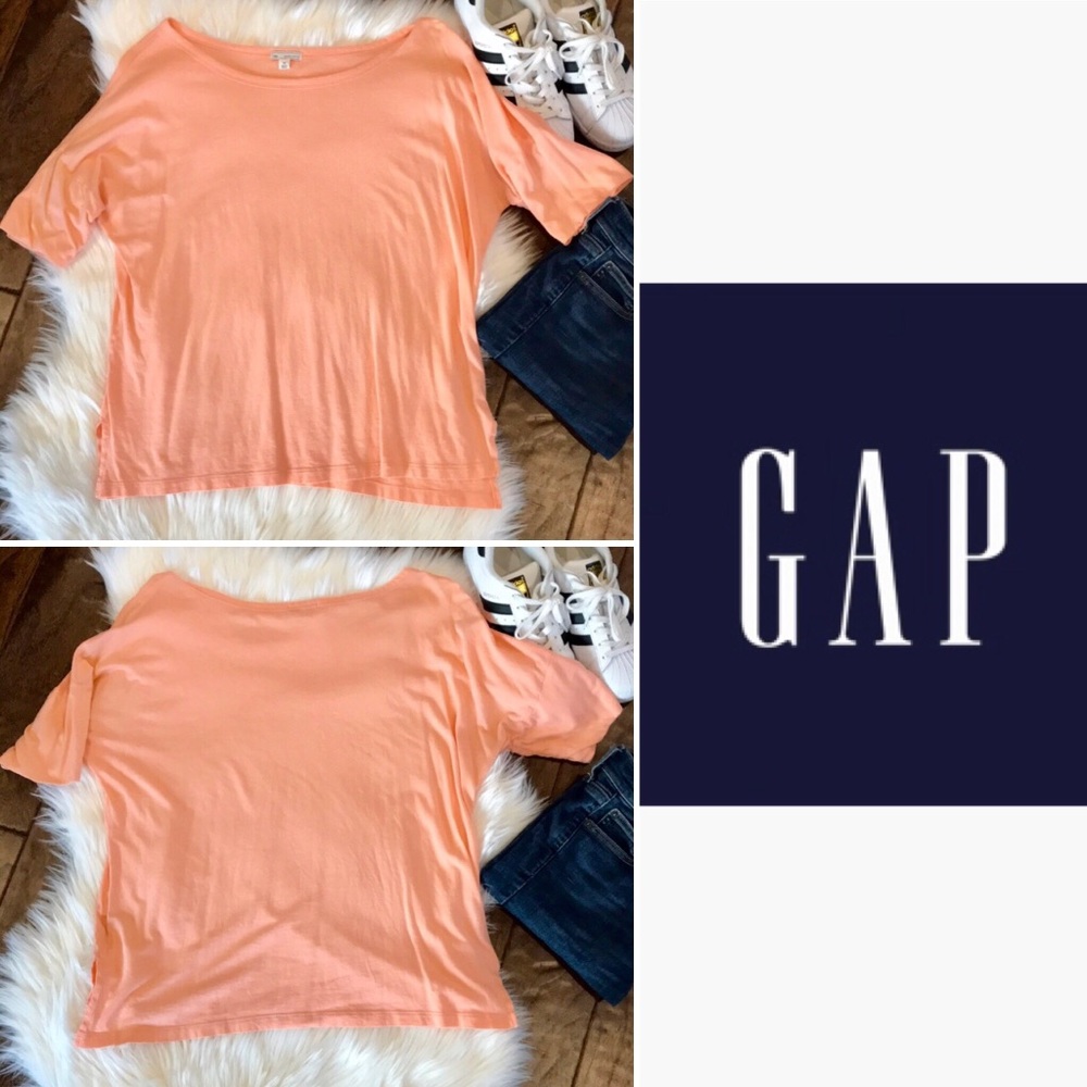 Melon Colored Relaxed Fit Essential Tee from Gap